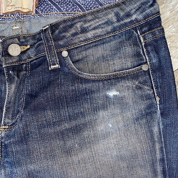 Women's Paige Venice Factory Distressed Bootcut Jeans - Size 29 - Picture 7 of 12